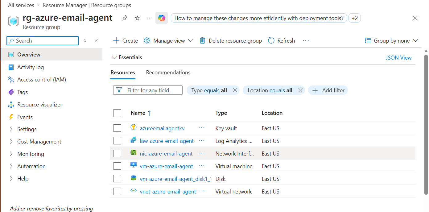 Promotional or architectural image for the Azure Gmail Email Agent project